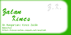 zalan kincs business card